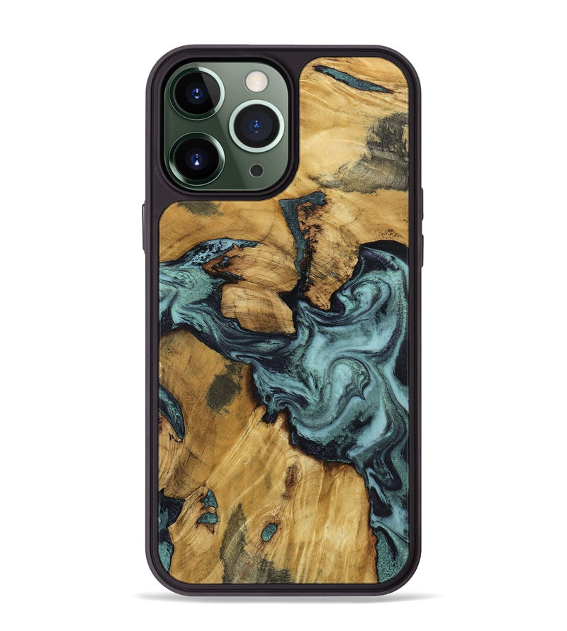 iPhone 13 Pro Max Wood Phone Case - Emmitt (Green, 801736)