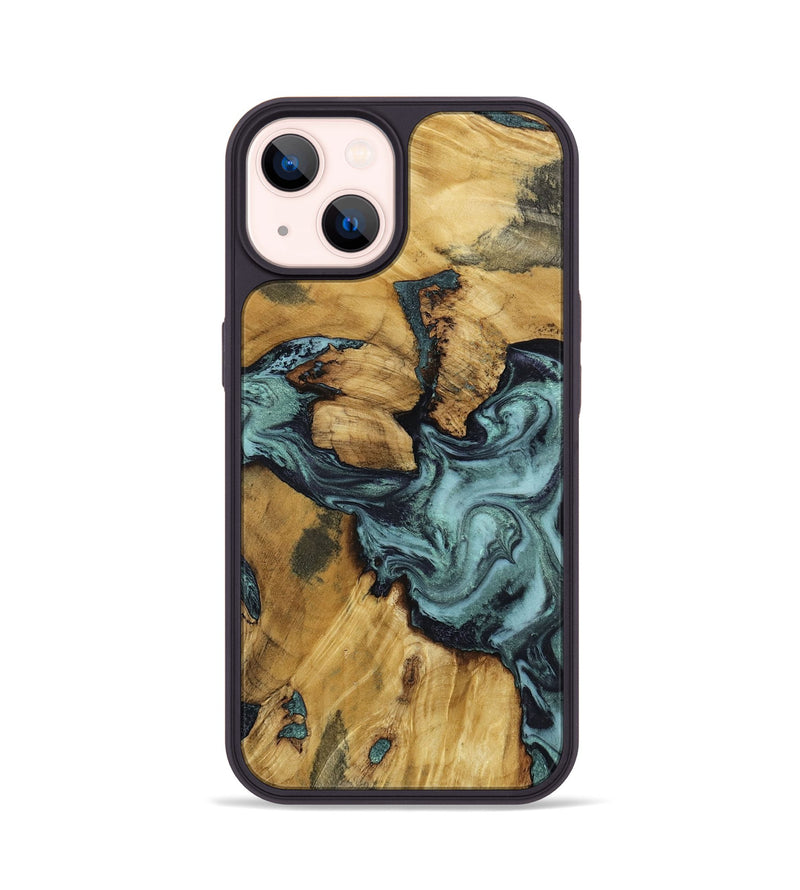 iPhone 14 Wood Phone Case - Emmitt (Green, 801736)