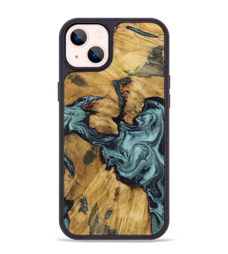iPhone 14 Plus Wood Phone Case - Emmitt (Green, 801736)