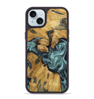 iPhone 15 Plus Wood Phone Case - Emmitt (Green, 801736)