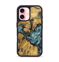 iPhone 16 Wood Phone Case - Emmitt (Green, 801736)