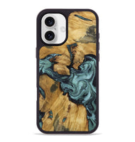 iPhone 16 Plus Wood Phone Case - Emmitt (Green, 801736)