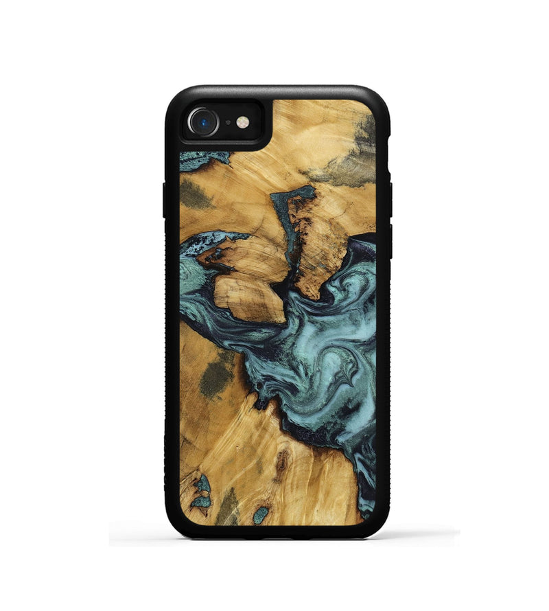 iPhone SE Wood Phone Case - Emmitt (Green, 801736)