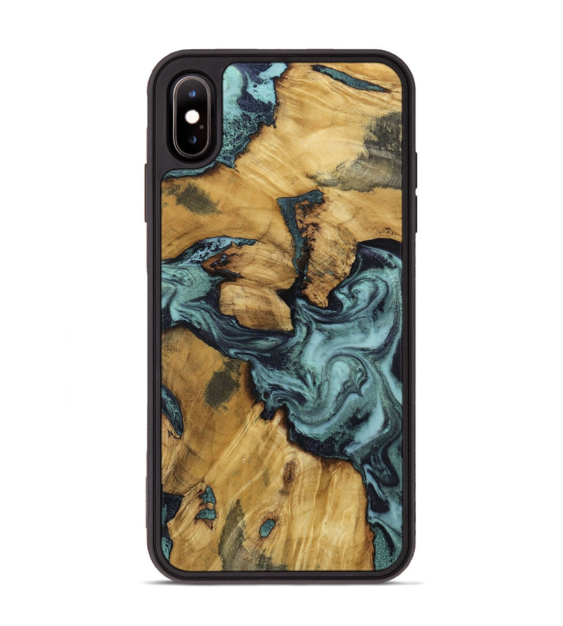 iPhone Xs Max Wood Phone Case - Emmitt (Green, 801736)