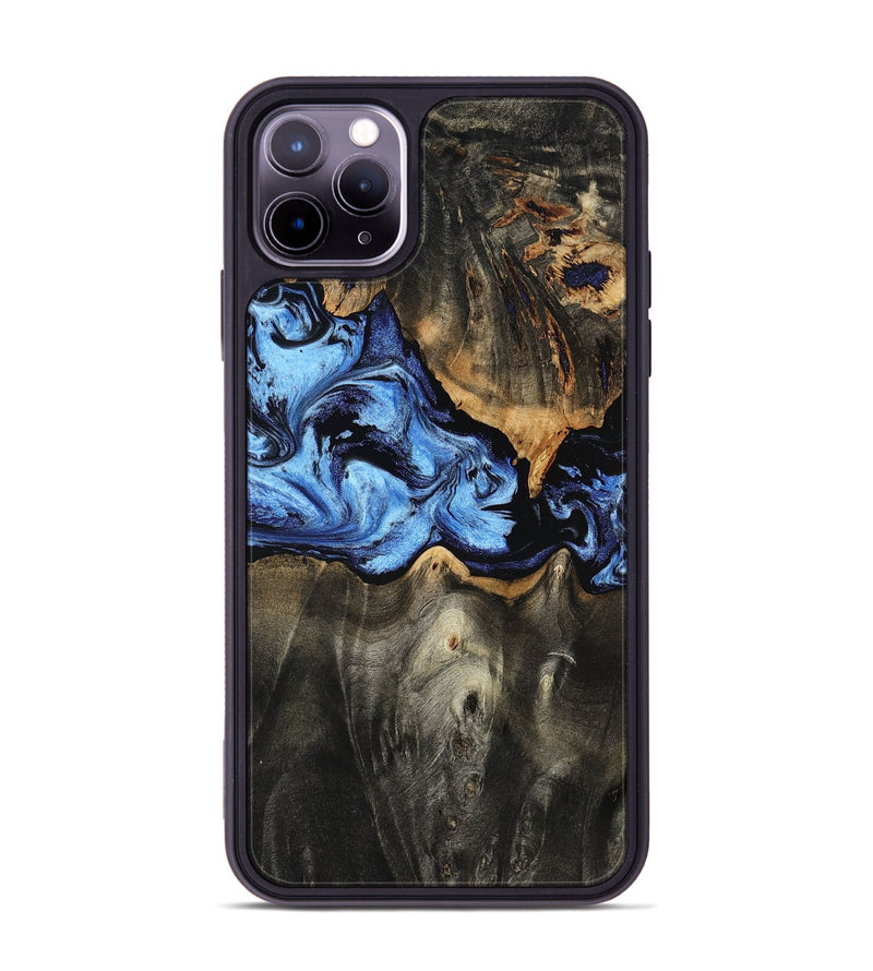 iPhone 11 Pro Max Wood Phone Case - Makenna (Blue, 801737)