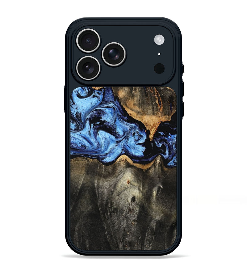 iPhone 17 Pro Max Wood Phone Case - Makenna (Blue, 801737)