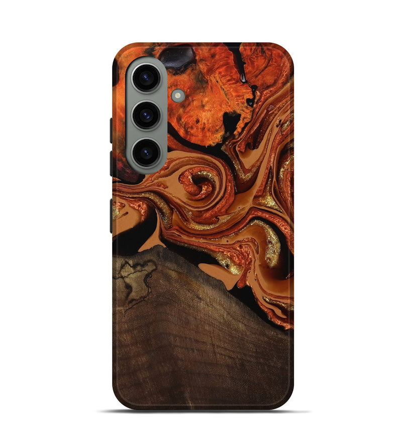 Galaxy S24 Wood Live Edge Phone Case - Cyrus (Red, 801741)