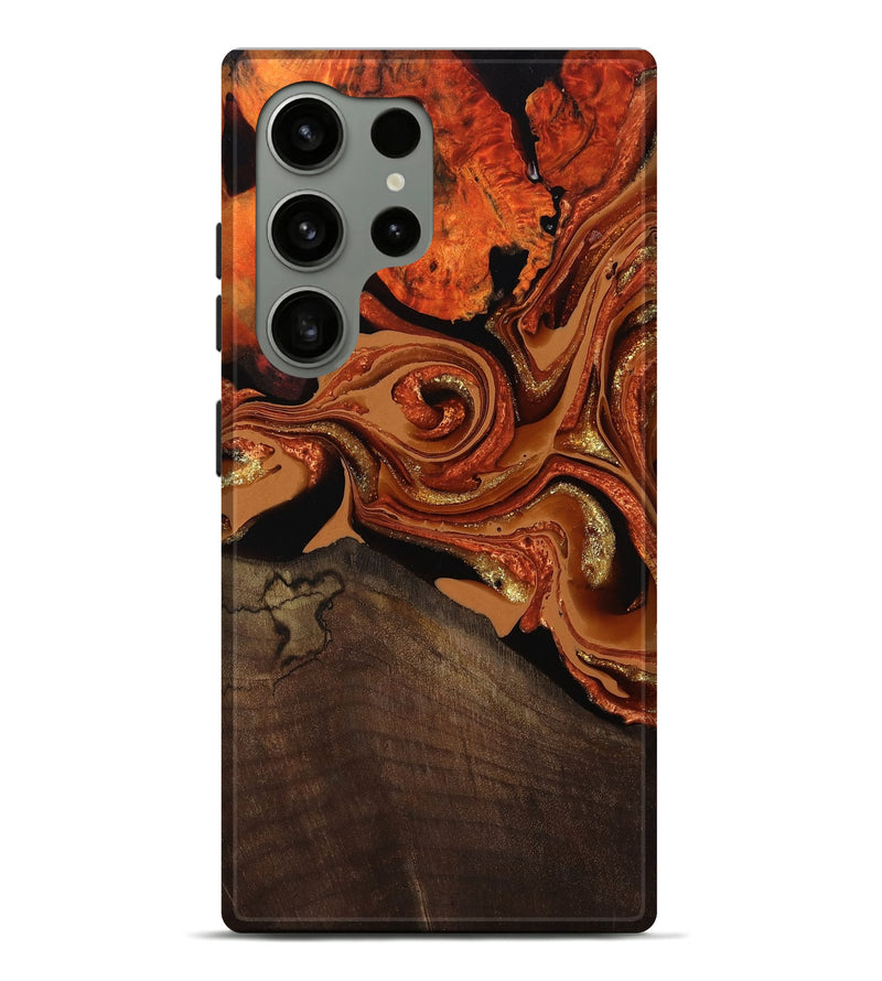 Galaxy S24 Ultra Wood Live Edge Phone Case - Cyrus (Red, 801741)