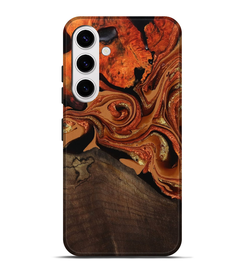 Galaxy S25 Plus Wood Live Edge Phone Case - Cyrus (Red, 801741)