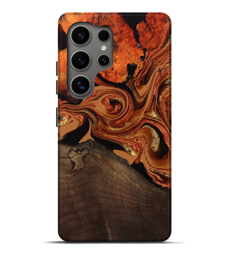 Galaxy S25 Ultra Wood Live Edge Phone Case - Cyrus (Red, 801741)