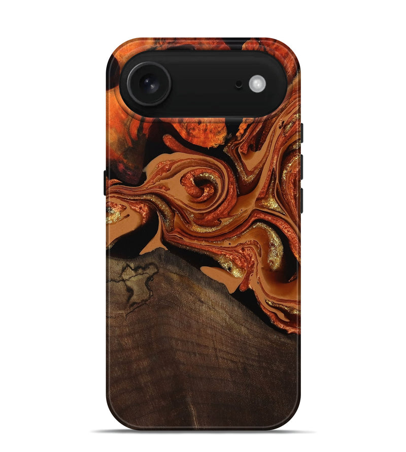 iPhone 17 Air Wood Live Edge Phone Case - Cyrus (Red, 801741)