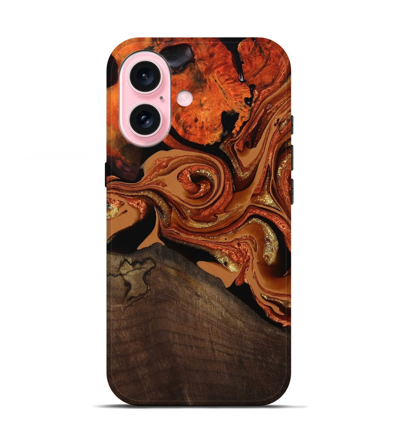 iPhone 17 Wood Live Edge Phone Case - Cyrus (Red, 801741)