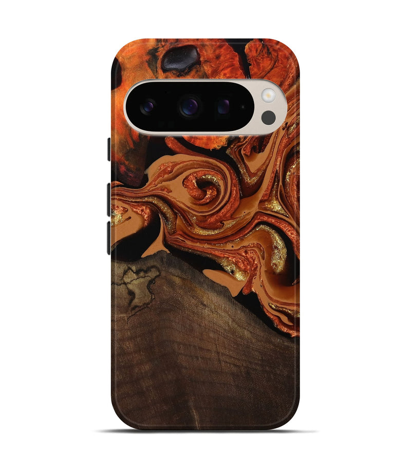 Pixel 10 Pro Wood Live Edge Phone Case - Cyrus (Red, 801741)