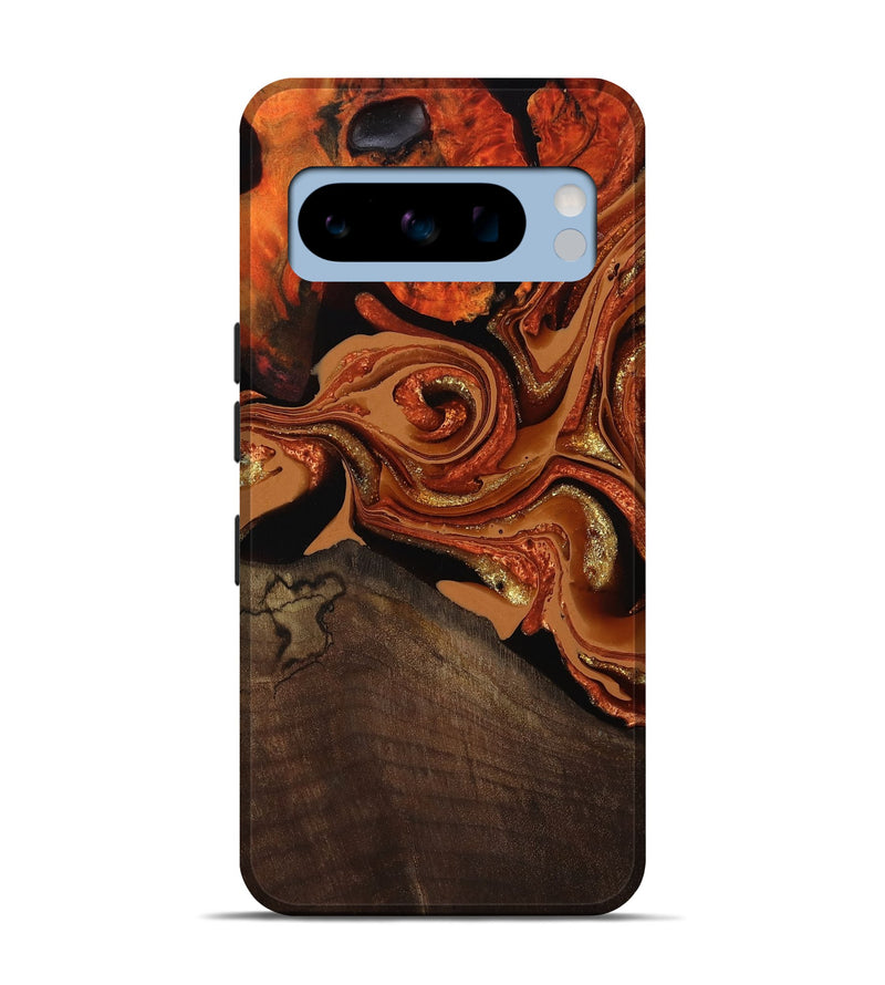Pixel 8 Pro Wood Live Edge Phone Case - Cyrus (Red, 801741)