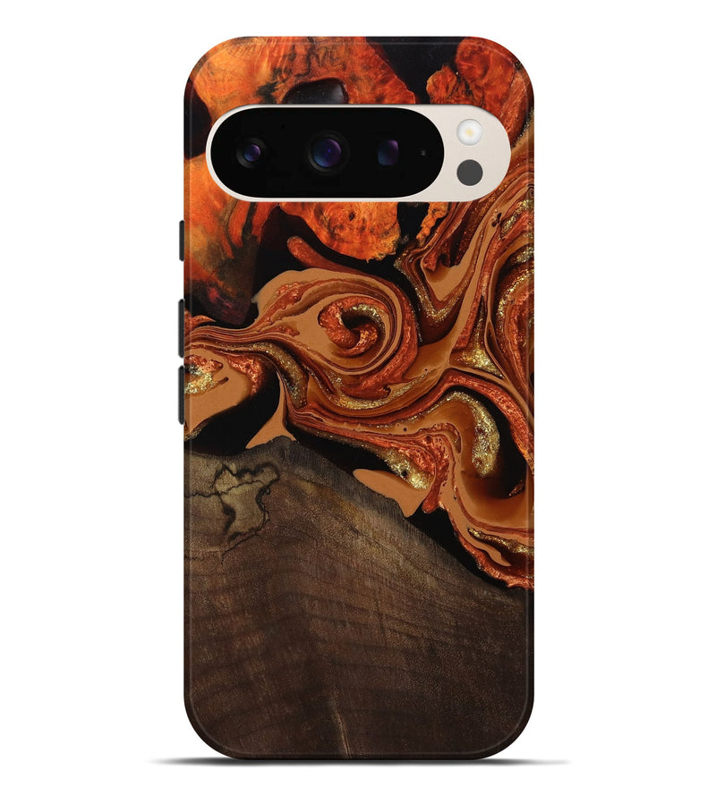 Pixel 9 Pro XL Wood Live Edge Phone Case - Cyrus (Red, 801741)