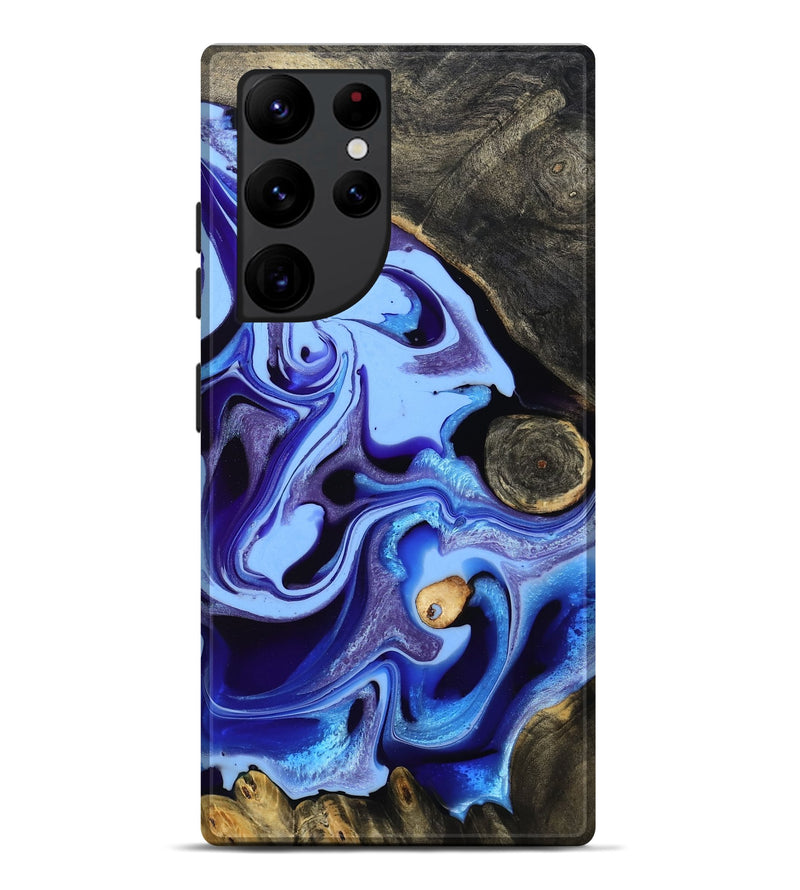 Galaxy S22 Ultra Wood Live Edge Phone Case - Katia (Blue, 801742)