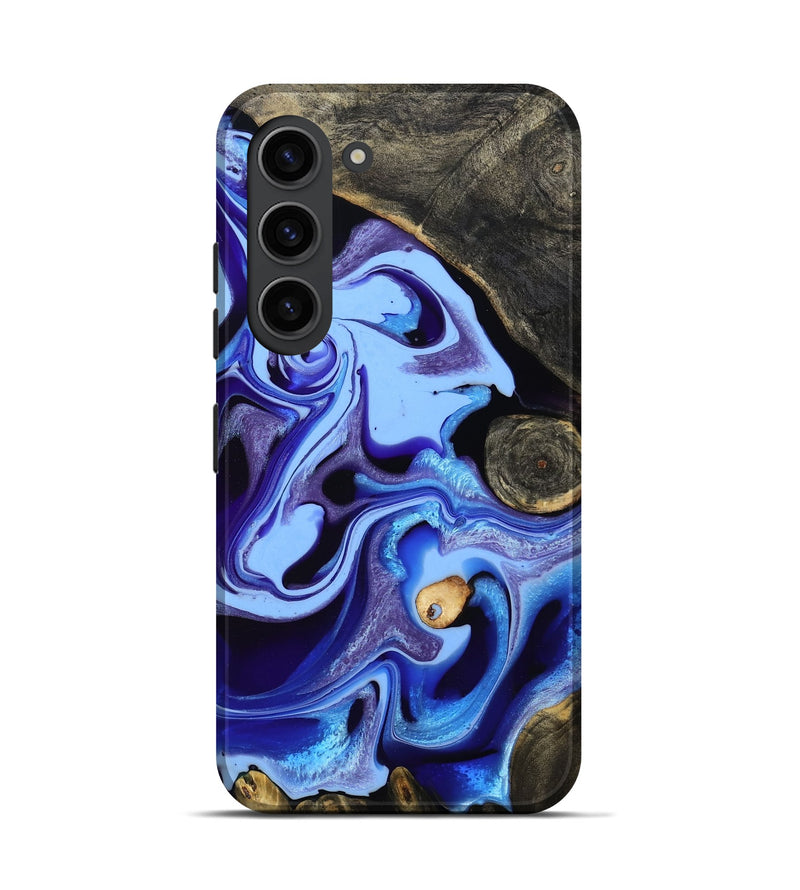 Galaxy S23 Wood Live Edge Phone Case - Katia (Blue, 801742)