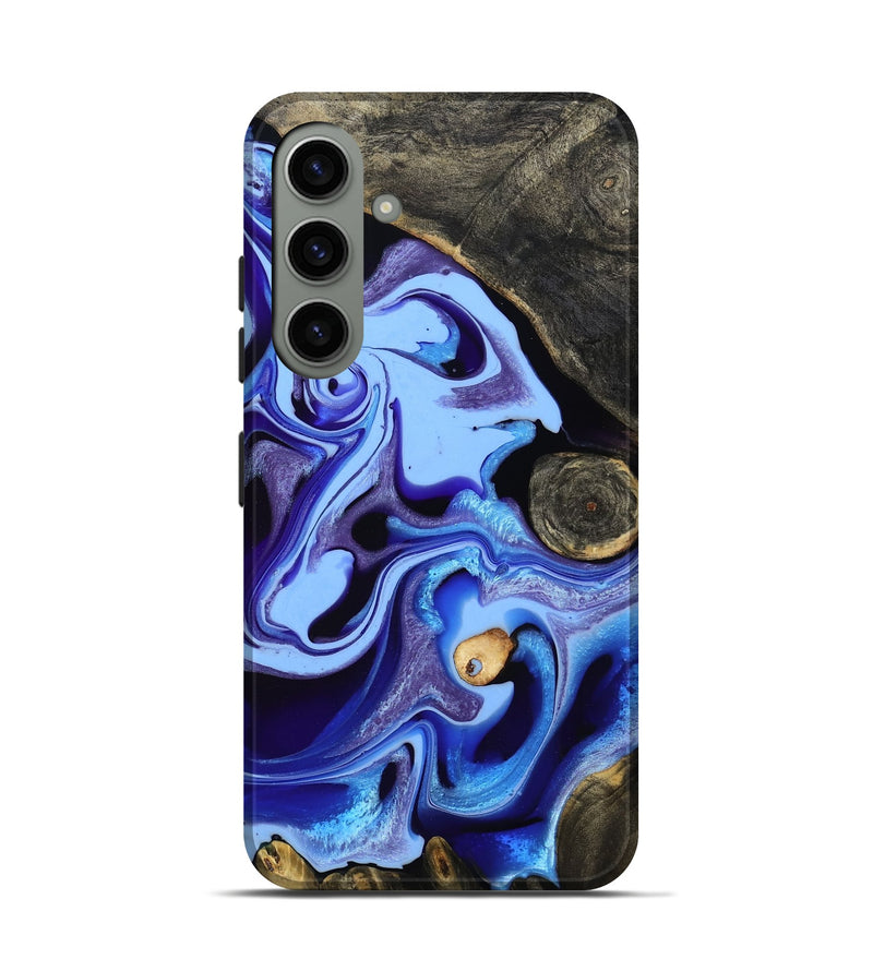 Galaxy S24 Wood Live Edge Phone Case - Katia (Blue, 801742)