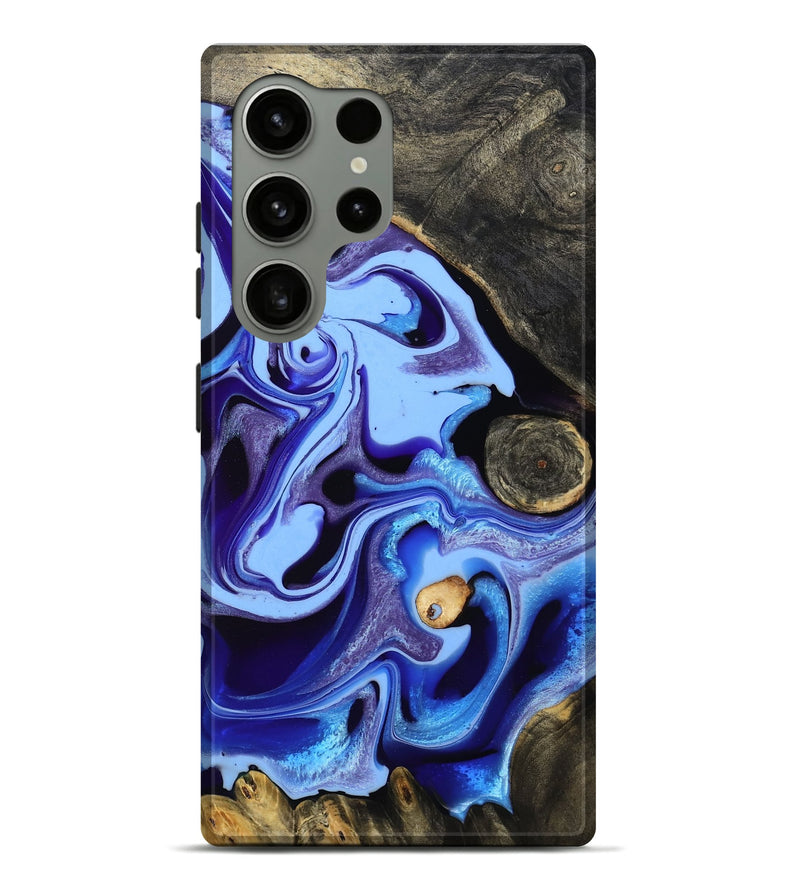 Galaxy S24 Ultra Wood Live Edge Phone Case - Katia (Blue, 801742)