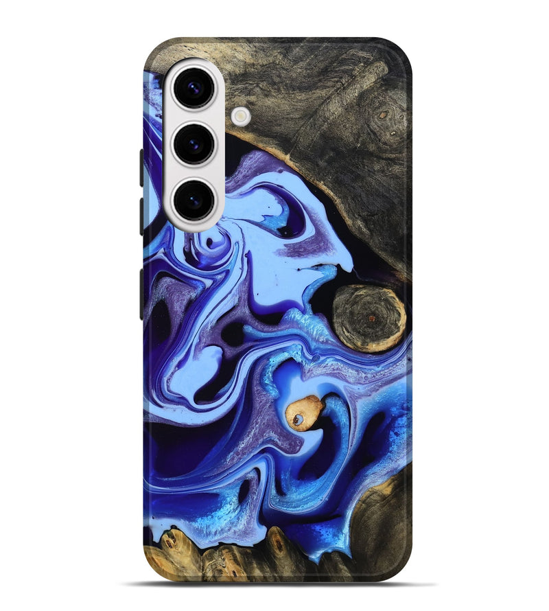 Galaxy S25 Plus Wood Live Edge Phone Case - Katia (Blue, 801742)
