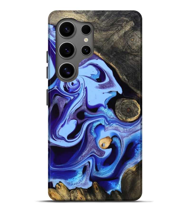 Galaxy S25 Ultra Wood Live Edge Phone Case - Katia (Blue, 801742)