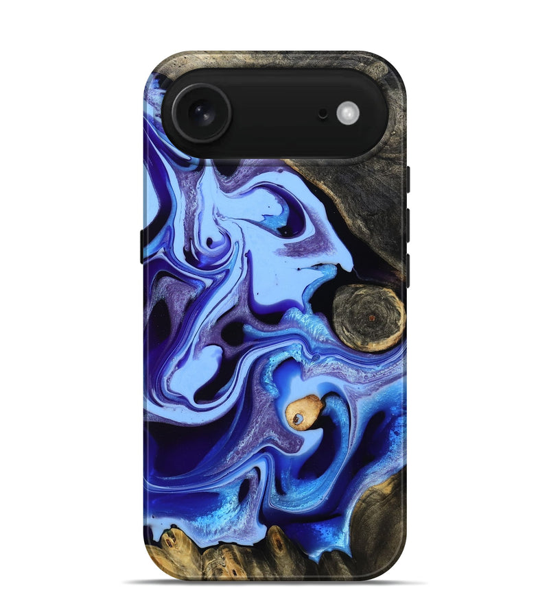 iPhone 17 Air Wood Live Edge Phone Case - Katia (Blue, 801742)