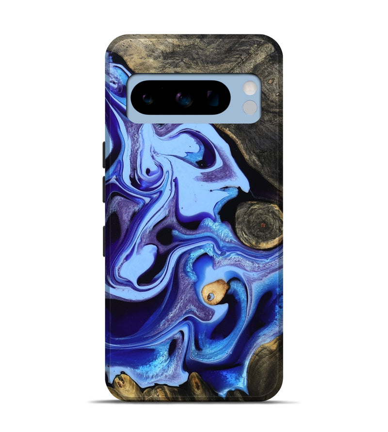 Pixel 8 Pro Wood Live Edge Phone Case - Katia (Blue, 801742)