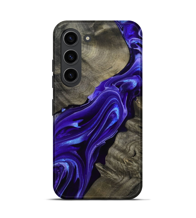 Galaxy S23 Wood Live Edge Phone Case - Lora (Purple, 801743)