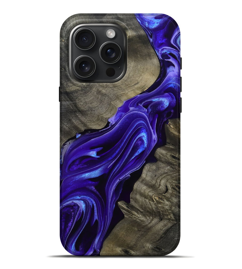 iPhone 16 Pro Max Wood Live Edge Phone Case - Lora (Purple, 801743)