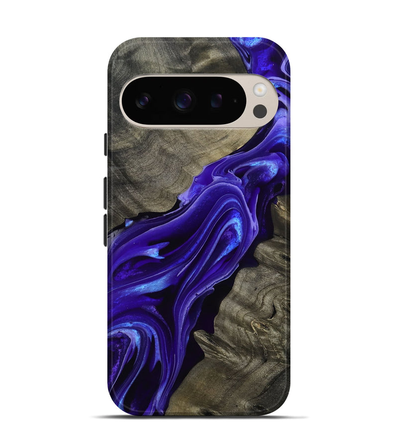 Pixel 9 Wood Live Edge Phone Case - Lora (Purple, 801743)