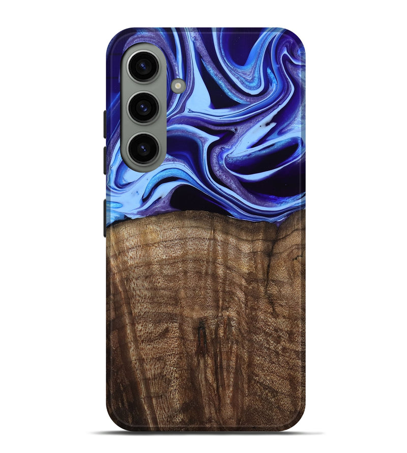 Galaxy S24 Plus Wood Live Edge Phone Case - Stoney (Blue, 801744)