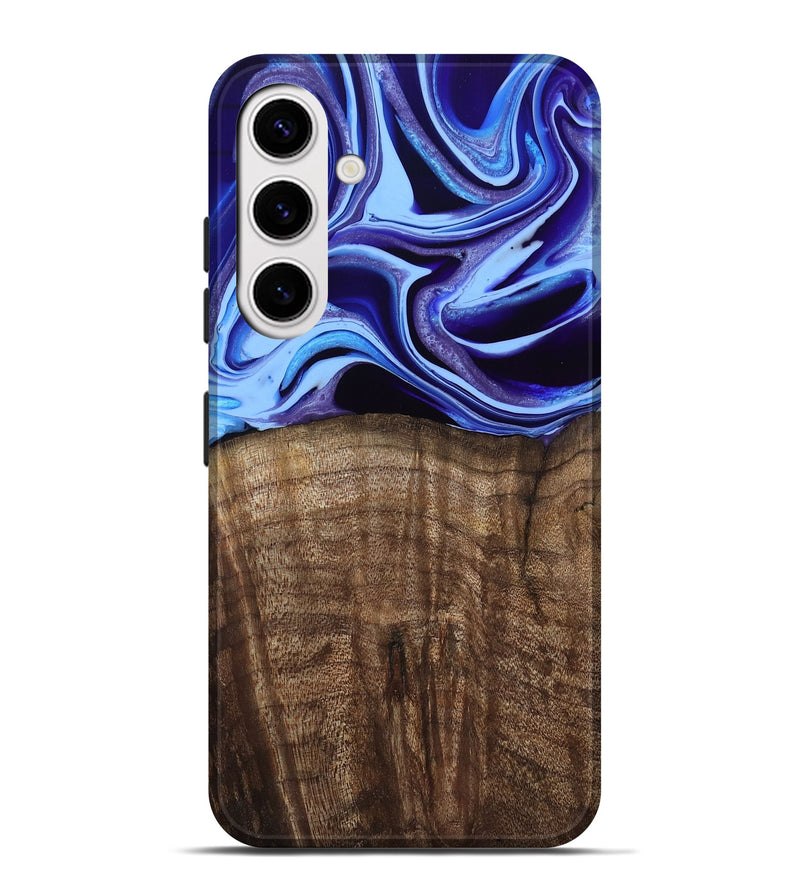 Galaxy S25 Plus Wood Live Edge Phone Case - Stoney (Blue, 801744)