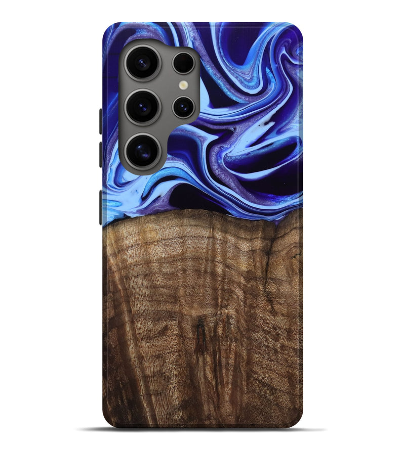 Galaxy S25 Ultra Wood Live Edge Phone Case - Stoney (Blue, 801744)