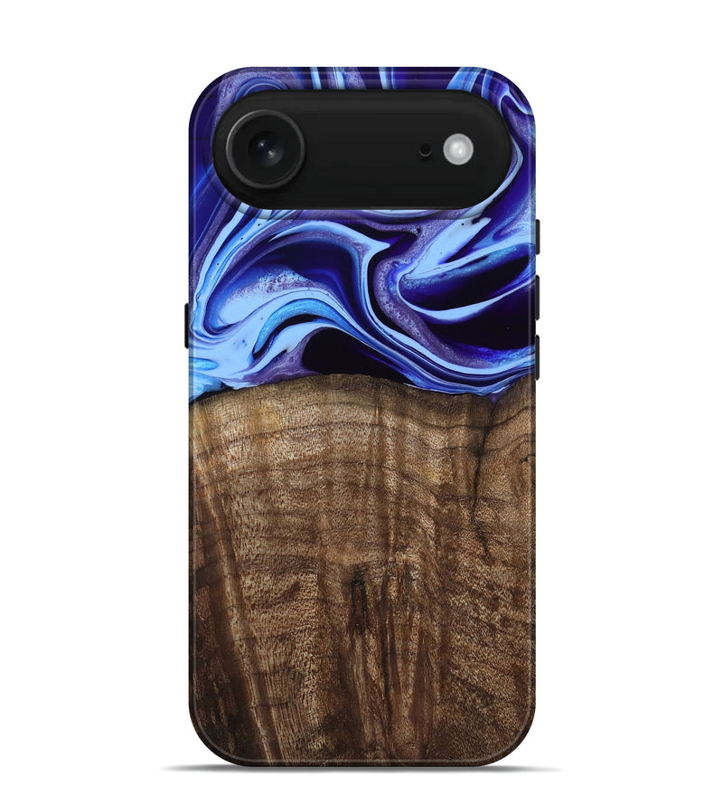 iPhone 17 Air Wood Live Edge Phone Case - Stoney (Blue, 801744)