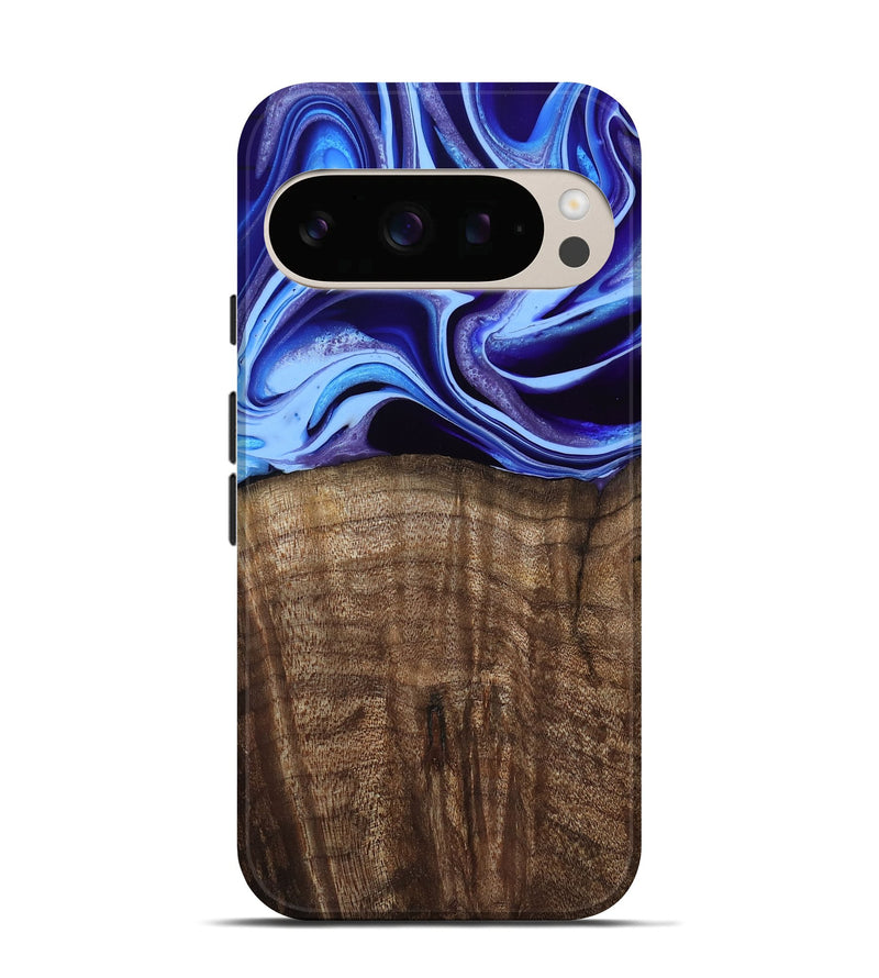 Pixel 10 Wood Live Edge Phone Case - Stoney (Blue, 801744)