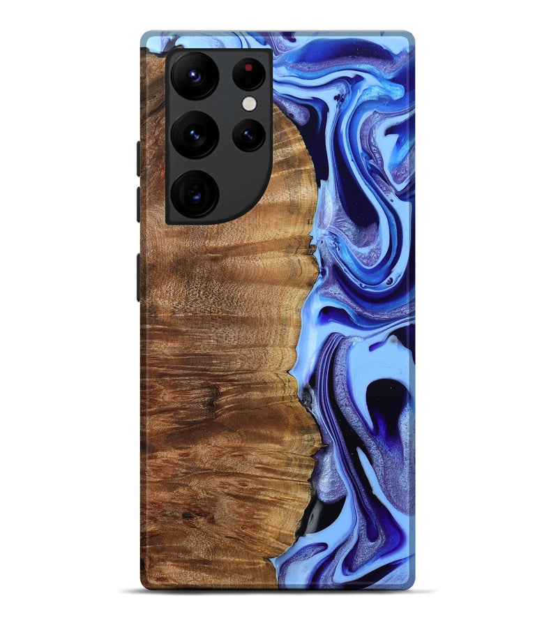 Galaxy S22 Ultra Wood Live Edge Phone Case - Flynn (Blue, 801745)