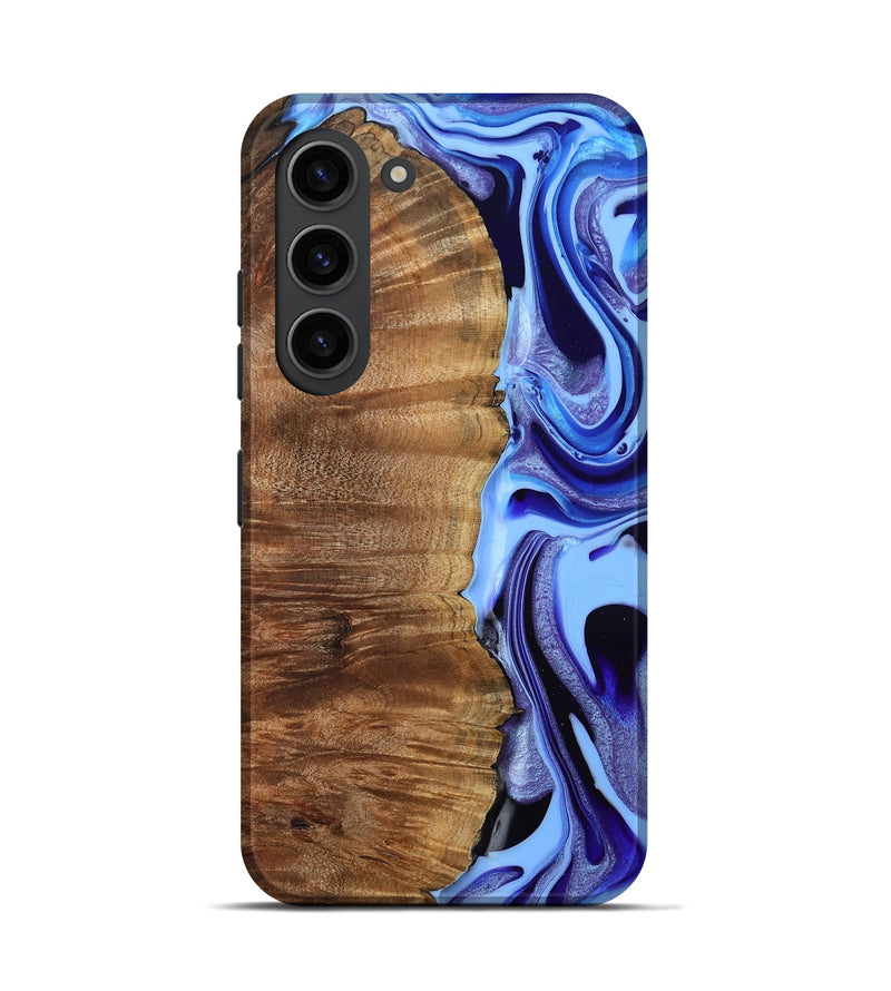 Galaxy S23 Wood Live Edge Phone Case - Flynn (Blue, 801745)