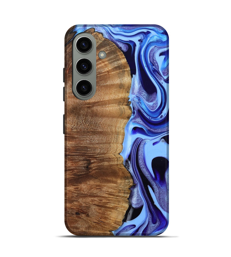 Galaxy S24 Wood Live Edge Phone Case - Flynn (Blue, 801745)