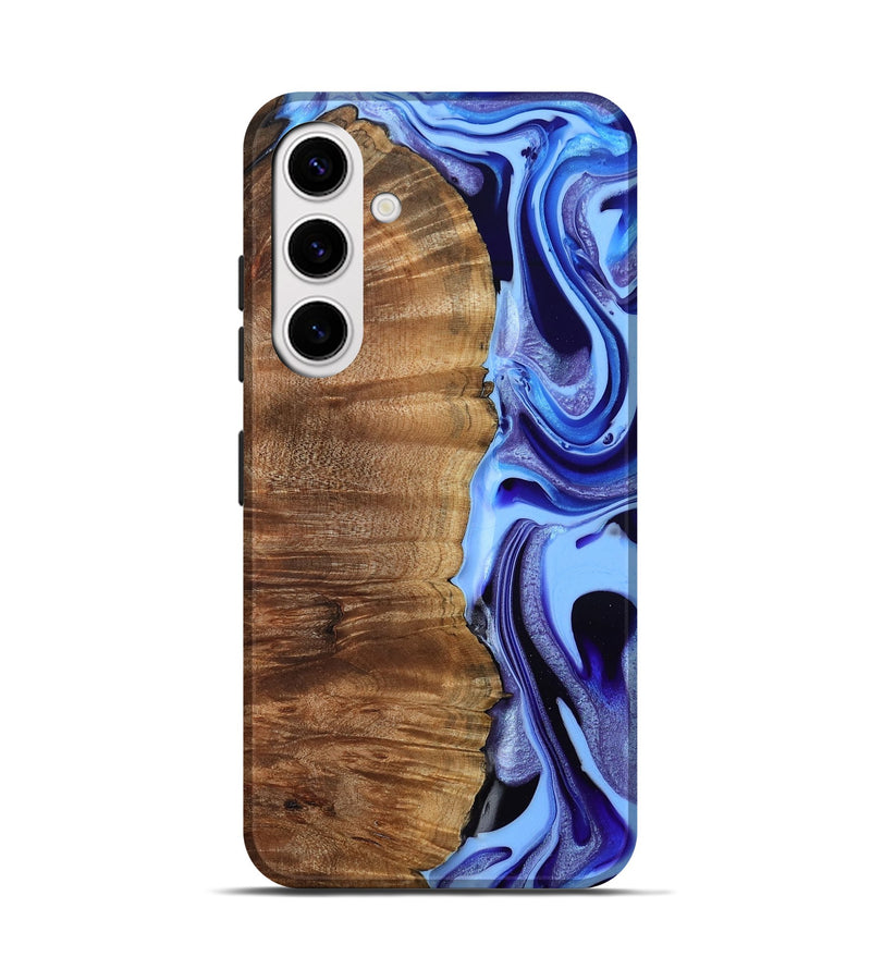 Galaxy S25 Wood Live Edge Phone Case - Flynn (Blue, 801745)