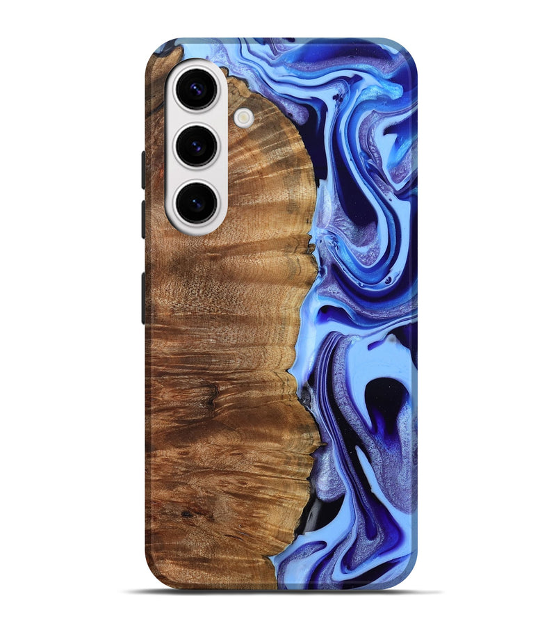 Galaxy S25 Plus Wood Live Edge Phone Case - Flynn (Blue, 801745)