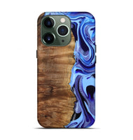 iPhone 13 Pro Wood Live Edge Phone Case - Flynn (Blue, 801745)
