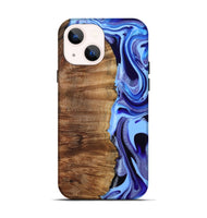 iPhone 14 Wood Live Edge Phone Case - Flynn (Blue, 801745)