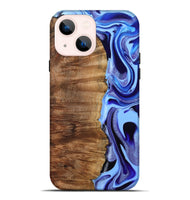 iPhone 14 Plus Wood Live Edge Phone Case - Flynn (Blue, 801745)