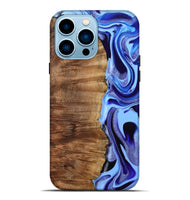 iPhone 14 Pro Max Wood Live Edge Phone Case - Flynn (Blue, 801745)