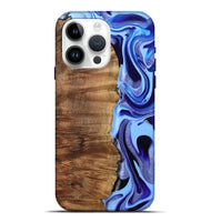 iPhone 15 Pro Max Wood Live Edge Phone Case - Flynn (Blue, 801745)
