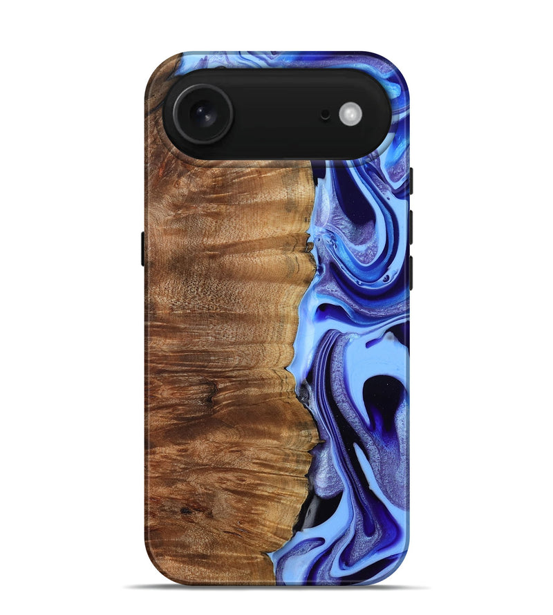 iPhone 17 Air Wood Live Edge Phone Case - Flynn (Blue, 801745)