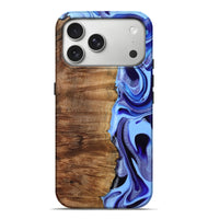 iPhone 17 Pro Max Wood Live Edge Phone Case - Flynn (Blue, 801745)