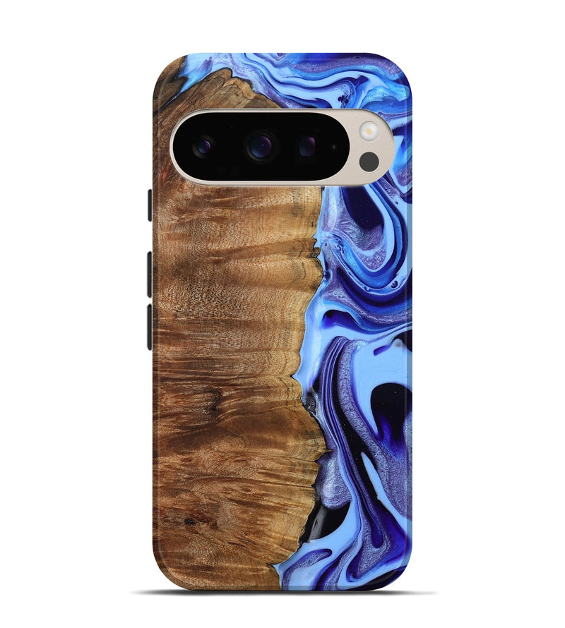 Pixel 10 Pro Wood Live Edge Phone Case - Flynn (Blue, 801745)