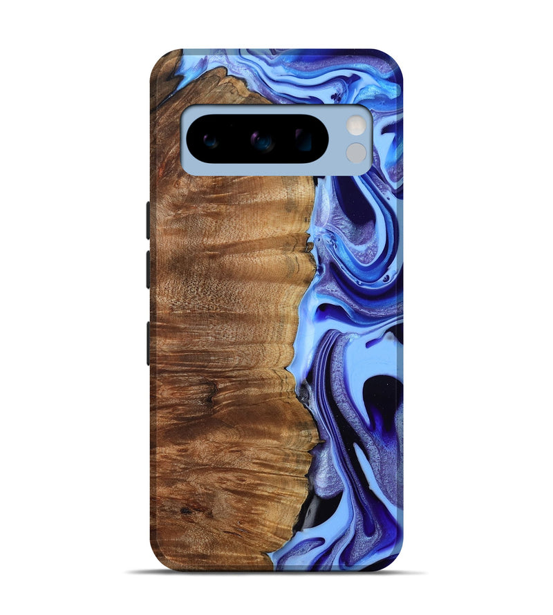 Pixel 8 Pro Wood Live Edge Phone Case - Flynn (Blue, 801745)