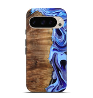 Pixel 9 Pro Wood Live Edge Phone Case - Flynn (Blue, 801745)